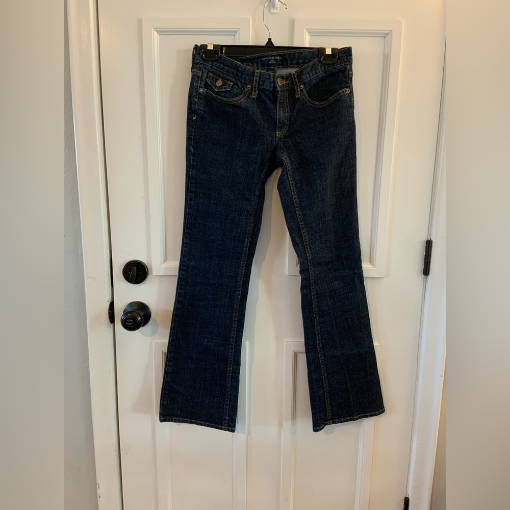 Banana Republic Boot Cut Mid Rise Dark Wash Stretch Jeans